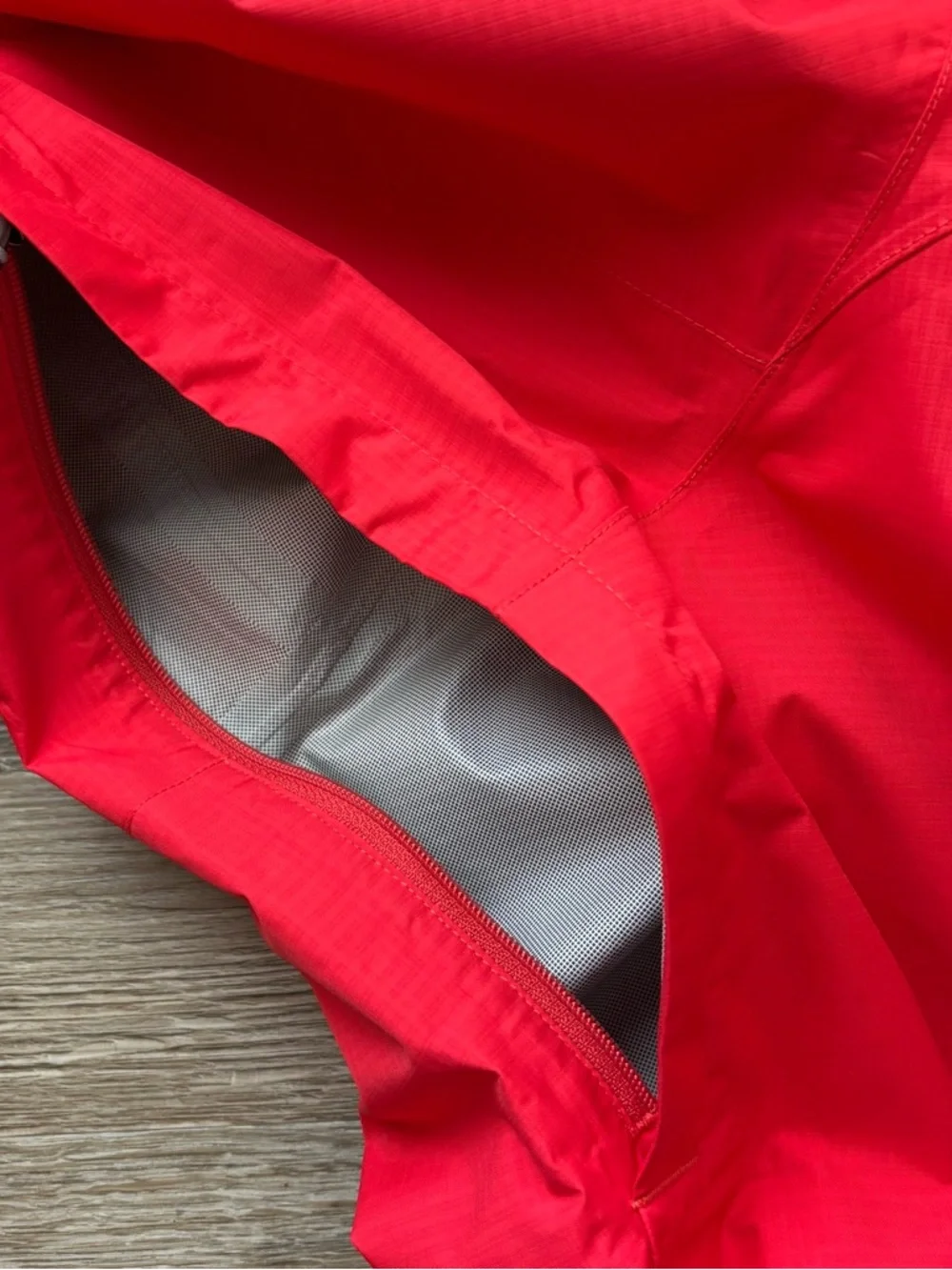 REI Co-op Rainier Peak 2.5L Rain Jacket Coral Red Hooded Waterproof Women’s 3X - Picture 8 of 16